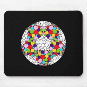 Fröhlicher Punkt-Tag Fußball Polka-Punkt-Kunst-Sch Mousepad