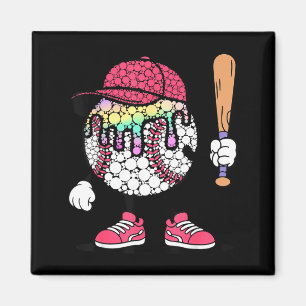 Fröhlicher Punkt-Tag Polka-Punkte Baseball Kinder Magnet