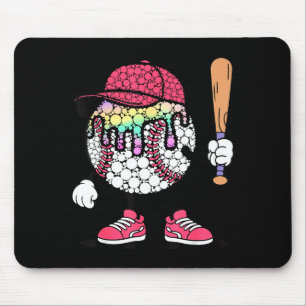 Fröhlicher Punkt-Tag Polka-Punkte Baseball Kinder Mousepad