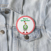 Fröhlicher Quackmas Santa-Ente-Button Button (Beispiel)