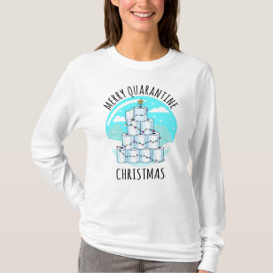 Fröhlicher Quarantäne-Weihnachtsbaum-Toilettenpapi T-Shirt