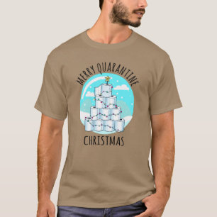 Fröhlicher Quarantäne-Weihnachtsbaum-Toilettenpapi T-Shirt