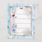 Fröhlicher Regen Postkarte (Vorderseite)