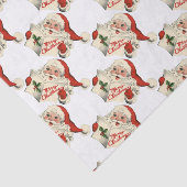 Fröhlicher Retro-Weihnachtsmann Seidenpapier (Ausschnitt)