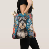 Fröhlicher Schnauzer William Morris Inspiriert Flo Tasche (Von Nahem)