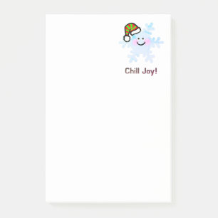 Fröhlicher Schneeflocken-Feiertagszauber Post-it Klebezettel