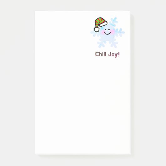 Fröhlicher Schneeflocken-Feiertagszauber Post-it Klebezettel (Vorderseite)