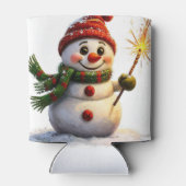 fröhlicher Schneemann Dosenkühler (Rückseite)