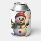 fröhlicher Schneemann Dosenkühler (Kanne Rückseite)