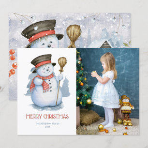 Fröhlicher Schneemann   Foto Weihnachten
