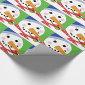 Fröhlicher Schneemann Geschenkpapier (Ecke)