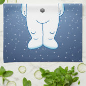 Fröhlicher Schneemann Geschirrtuch (Gefaltet)