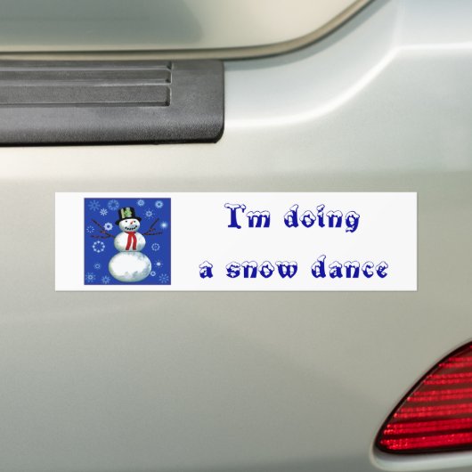 fröhlicher Schneemann im Oberhut Autoaufkleber (Auf Auto)