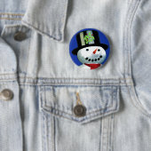 fröhlicher Schneemann im Oberhut Button (Beispiel)