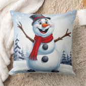 fröhlicher Schneemann Kissen (Decke)
