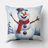 fröhlicher Schneemann Kissen (Rückseite)