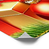 fröhlicher Schneemann Poster (Ecke)