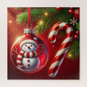 Fröhlicher Schneemann Puzzle
