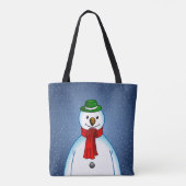 Fröhlicher Schneemann Tasche (Rückseite)