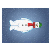 Fröhlicher Schneemann Tischdecke (Vorderseite (Horizontal))