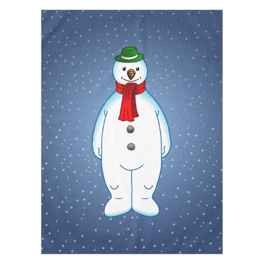 Fröhlicher Schneemann Tischdecke (Vorderseite)