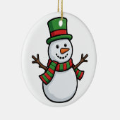 Fröhlicher Schneemann Winter Ornamente (Rechts)