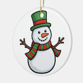 Fröhlicher Schneemann Winter Ornamente (Links)