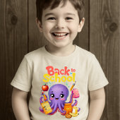 Fröhlicher Schulktopus - Design von hinten in der T-Shirt