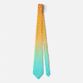 Fröhlicher schwarz-weißer Polka-Punkt auf Türkis/G Krawatte (Vorderseite)
