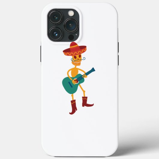 Fröhlicher Skelett-Gitarrespieler Case-Mate iPhone Hülle (Rückseite)