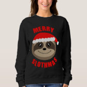 Fröhlicher Slothmas niedlicher Sweatshirt (Vorderseite)