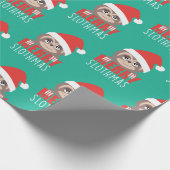 Fröhlicher Slothmas Sloth-niedliche Geschenkpapier (Ecke)
