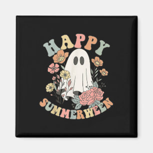 Fröhlicher Sommerween Halloween Sommer Floral Geis Magnet