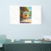 Fröhlicher Sonnenblumencharakter Banner (Messeveranstaltung)