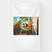 Fröhlicher Sonnenblumencharakter Banner (Vertikal)