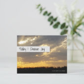 Fröhlicher Sonnenuntergang Postkarte (Stehend Vorderseite)