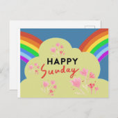 fröhlicher Sonntag Feiertagspostkarte (Vorne/Hinten)