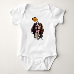 Fröhlicher Springer Spaniel in Aquarell Baby Strampler