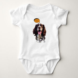 Fröhlicher Springer Spaniel in Aquarell Baby Strampler