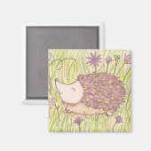 Fröhlicher Springtime-Igel Magnet (Vorderseite/Rückseite)