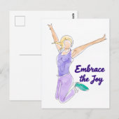 Fröhlicher Sprung Postkarte (Vorne/Hinten)