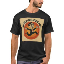 Fröhlicher Sprung Retro Illustration Charakter