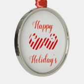 Fröhlicher Stachemus! Silbernes Ornament (Rechts)