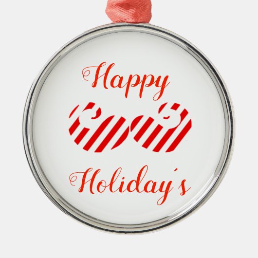 Fröhlicher Stachemus! Silbernes Ornament (Vorne)