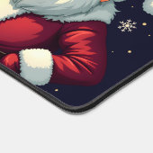 Fröhlicher, strahlender Santa mit Laternenillustra Schreibtischunterlage (Ecke)