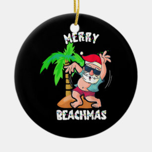 Fröhlicher Strand Weihnachten im Juli Lustiger Wei Keramik Ornament
