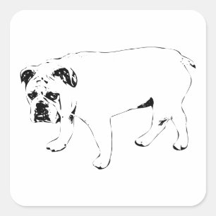 Fröhlicher Tag, Bulldogge Aufkleber