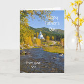 Fröhlicher Tag des Vaters, von deinem Sohn Karte (Gelbe Blume)