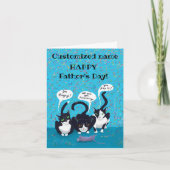 Fröhlicher Tag des Vaters von den Katzen Karte (Vorderseite)