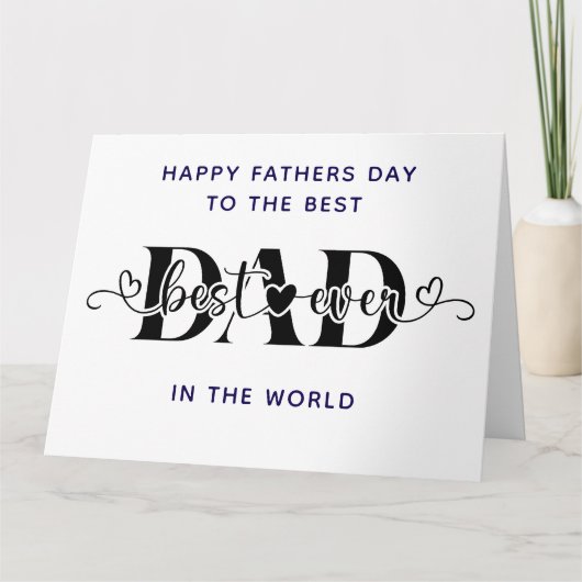 Fröhlicher Tag des Vaters zum Besten Karte (Vorderseite)